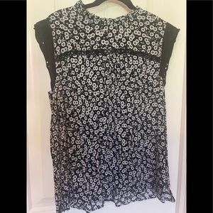 Black and White Ann Taylor Loft Blouse